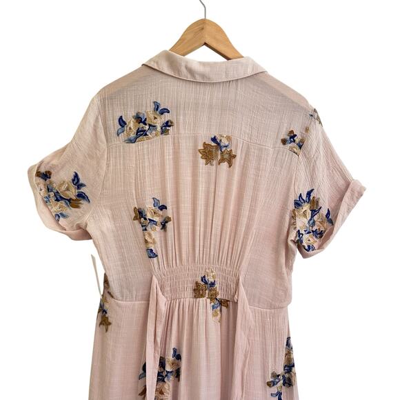 NWT Fig + Flower Floral Embroidered Tiered Midi Dress Sz XL - Picture 6 of 7